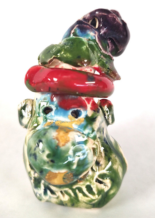 Honorable Mention: Adelynn V., "Gnome of the Garden," ceramic, 3 x 2 in., Williams Traditional Magnet Elementary, Art Educator: Benita Robinson.