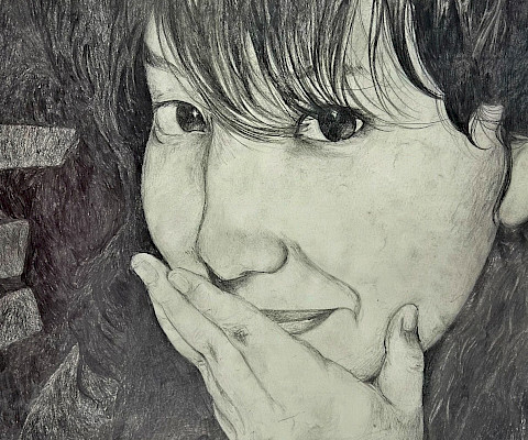 Honorable Mention: Camila G., "Ana," graphite, 20 x 16 in., Parkview Arts & Science Magnet High School, Art Educator: Maribeth Anders.