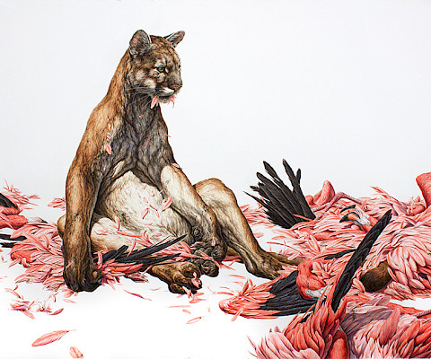 George Boorujy (New Providence, New Jersey, 1973 - ), "Chatham Bend," 2017, ink on paper, 55 1/4 × 88 in., Arkansas Museum of Fine Arts Foundation Collection: Purchase, Collectors Group Fund.