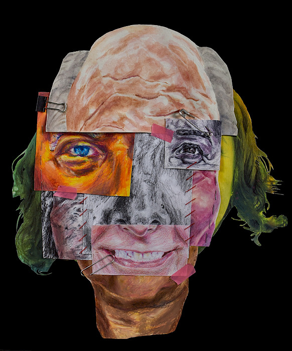 Sarah R., "Reconnected," mixed media, 26 x 18 x 1 in., North Little Rock High School, Art Educator: Tonya Wentzel.