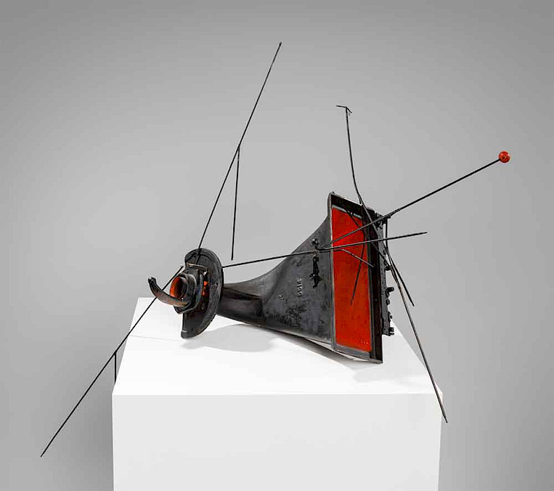 Esphyr Slobodkina (Chelyabinsk, Russia, 1908 – 2002, Glen Head, New York), "Escape No. 1," 1960, mixed media construction, 39 x 20 x 39 in., Courtesy of Slobodkina Foundation. Photography by Edward C. Robison III.